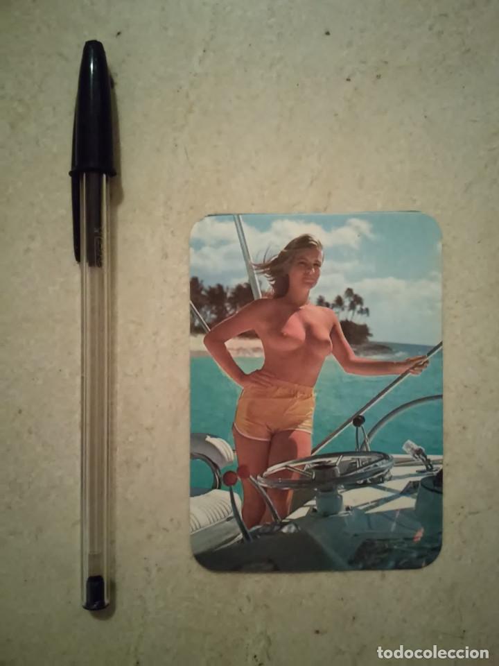 Kalender: ANTIGUO CALENDARIO - CHICA RUBIA BARCO - ALBUM - A&Ntilde;O 1986 - EROTICO