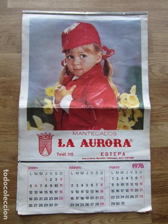 Calendars: CALENDARIO DE 1976. ALMANAQUE MANTECADOS LA AURORA.FERNANDO MORENO.ESTEPA.SEVILLA.ORIGINAL Y GRANDE