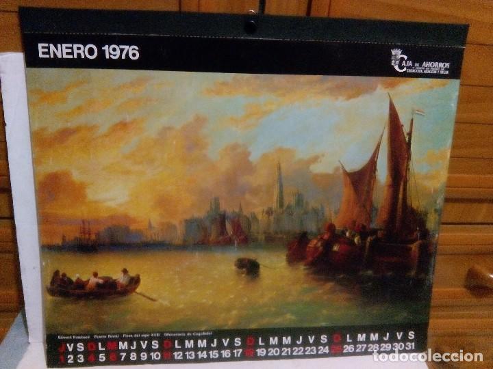 Calendriers: CALENDARIO PARED A&Ntilde;O 1976 CAJA DE AHORROS Y MONTE DE PIEDAD DE ZARAGOZA ARAGON Y RIOJA