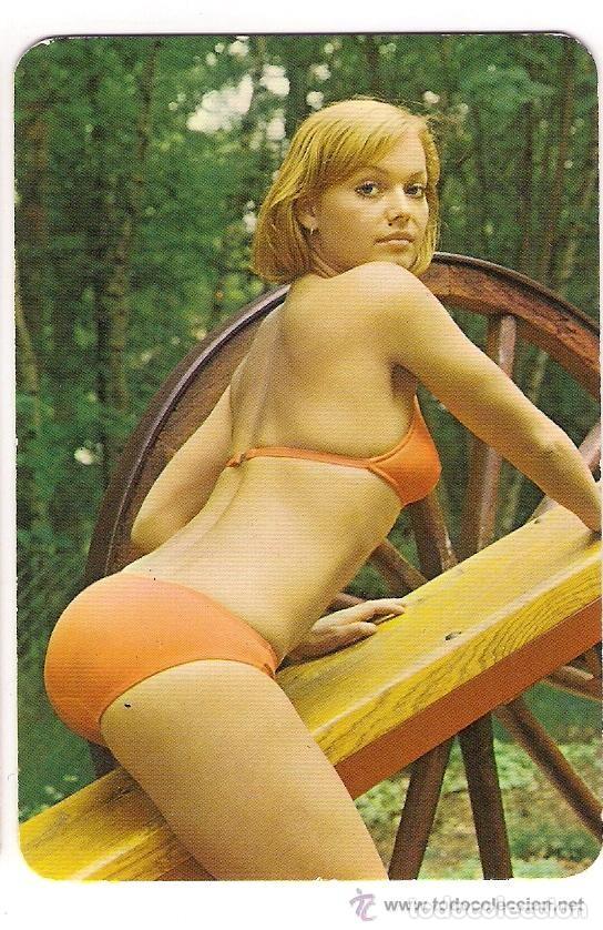 Kalender: -44786 CALENDARIO DESNUDO FEMENINO, EROTICO,A&Ntilde;O 1975, CON PUBLICIDAD, PRECIOSA MUJER