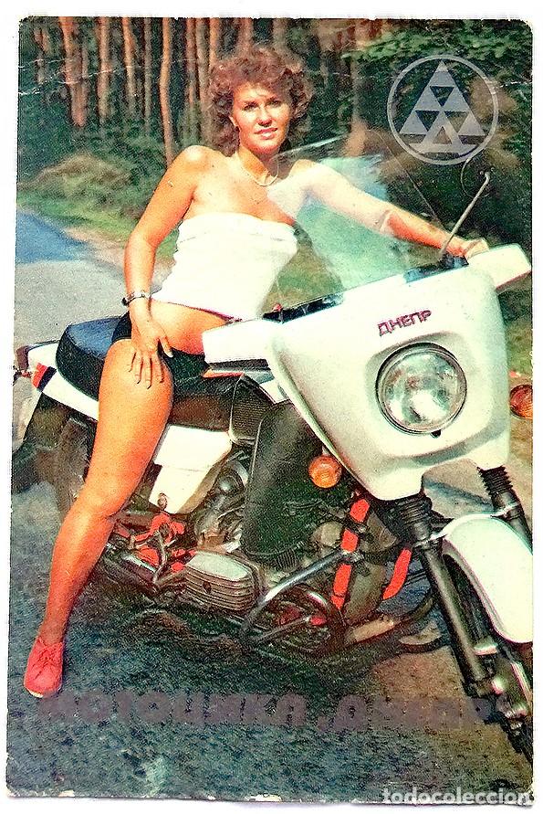 Calendars: calendario chica con moto extrangero 1992