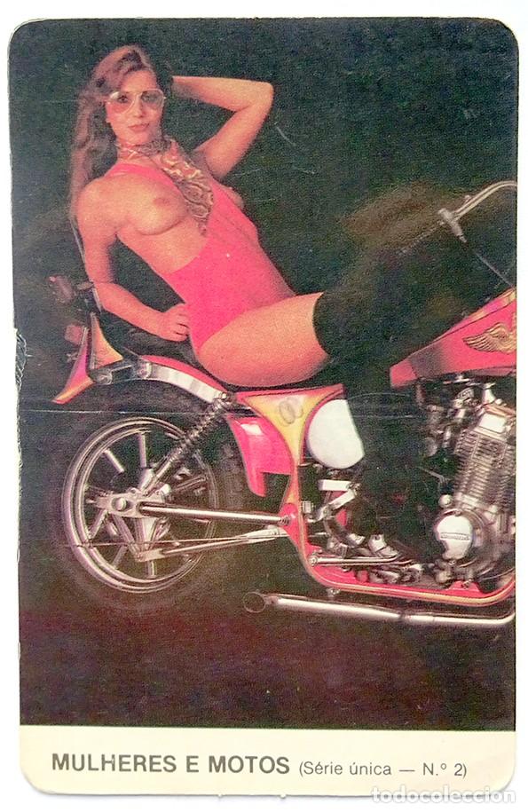 Calendars: calendario chica con moto extrangero 1987