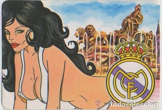 Calendars: -70259 CALENDARIO FUTBOL REAL MADRID, A&Ntilde;O 1989, SERIE MP 167, DESNUDO FEMENINO, CON PUBLICIDAD