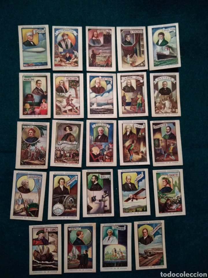 Calendars: HOMBRES EMINENTES .- COLECCION 24 CROMOS SERIE 1&ordf; Y 2&ordf;