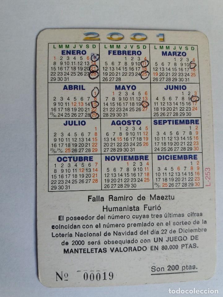 Calendarios: CALENDARIO DE BOLSILLO AÑO 2001 - DIBUJOS Y CARICATURAS -HUMOR EROTICAS - SERIE 00019 - Foto 2 - 126955835