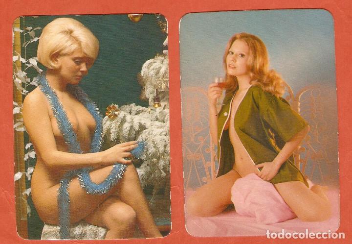 Calendriers: 2  CALENDARIOS  DE  BOLSILLO DE SERIE  A&Ntilde;O  1976  CHICAS  - VER FOTO REVERSOS