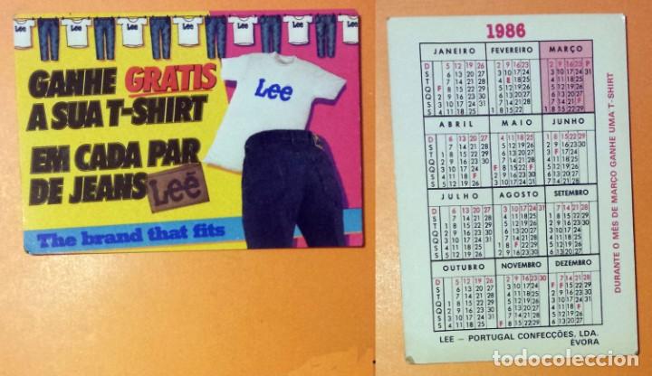 Kalender: CALENDARIO EDITADO EN PORTUGAL- A&Ntilde;O 1986 - JEANS LE&Eacute;