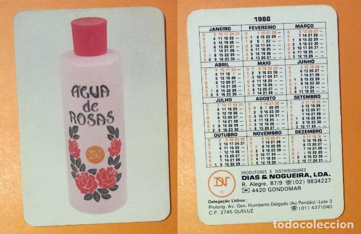 Kalender: CALENDARIO EDITADO EN PORTUGAL- A&Ntilde;O 1988 - AGUA DE ROSAS
