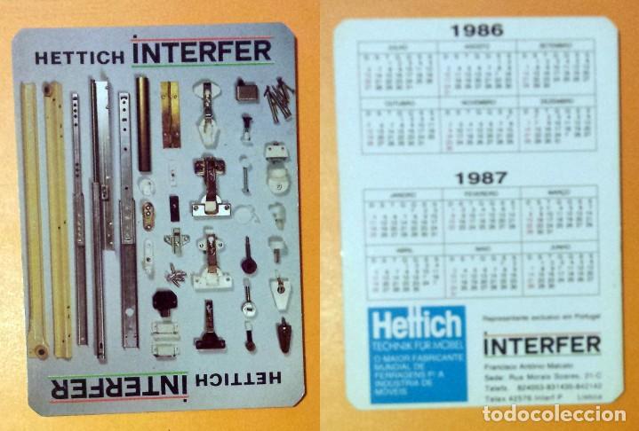 Kalender: CALENDARIO EDITADO EN PORTUGAL- A&Ntilde;O 1986 - HETTICH - INTERFER