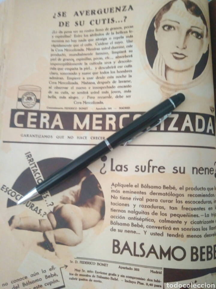 Kalender: RECORTE PRENSA A&Ntilde;O 1933 CERA MERCOLIZADA WAX-BALSAMO BEBE BONET