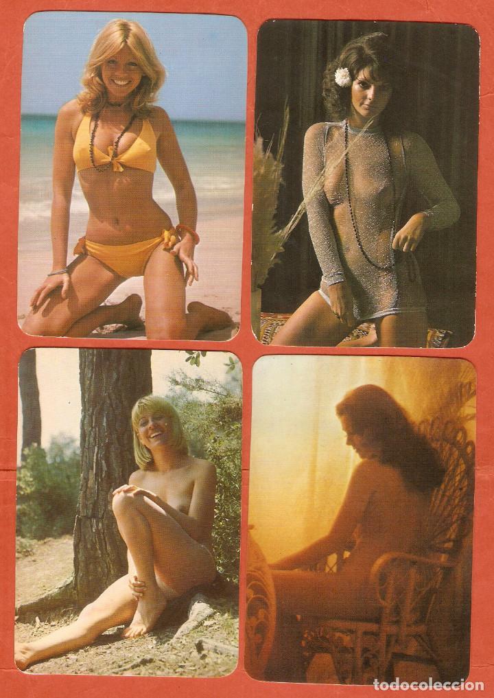 Calendars: 4  CALENDARIOS DE BOLSILLO SERIE A&Ntilde;O 1977 CHICAS - PUBLICIDAD - VER FOTO REVERSOS