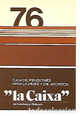 Calendriers: Calendario de bolsillo CAJA DE PENSIONES PARA LA VEJEZ Y AHORROS - LA CAIXA - 1976. D.L.B.