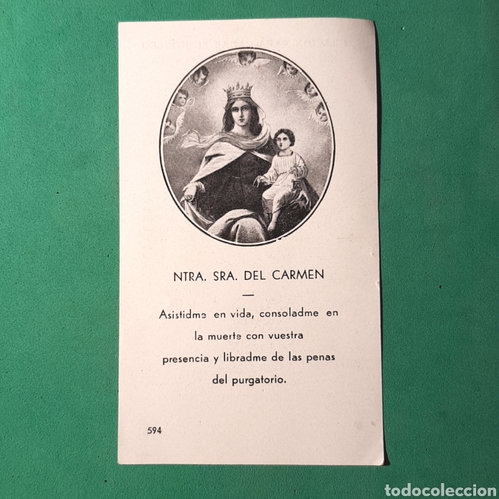 Kalender: (C-STP04) ESTAMPA RELIGIOSA - N&deg;594. NTRA. SRA. DEL CARMEN. ORACI&Oacute;N