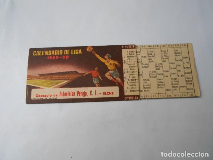 Calendriers: calendario de futbol antiguo de  1958-59