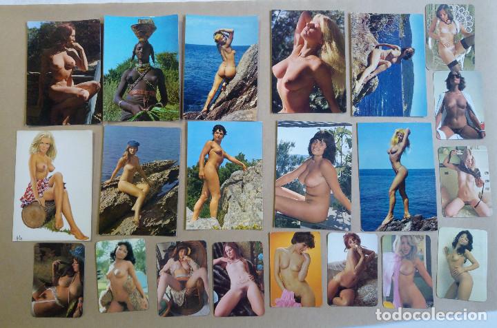 Calendars: JUEGO DE 10 POSTALES Y 11 CALENDARIOS MUJERES DESNUDOS A&Ntilde;O 1978 CALENDARIOS