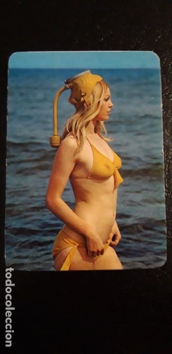 Calendars: 1 CALENDARIO DE ** CHICA ** A&Ntilde;O 1974 .. CON PUBLICIDA
