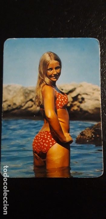 Calendars: 1 CALENDARIO DE ** CHICA ** A&Ntilde;O 1974 .. CON PUBLICIDA