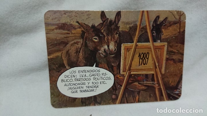 Calendars: CALENDARIO NO FOURNIER SERIE CHISTES A&Ntilde;O 1989