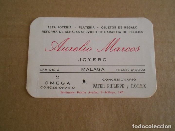 Calendars: calendario de bolsillo de  malaga a&ntilde;o 1968