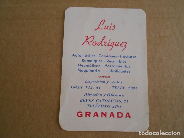 Calendars: calendario  de granada  de automoviles etc a&ntilde;o 1955