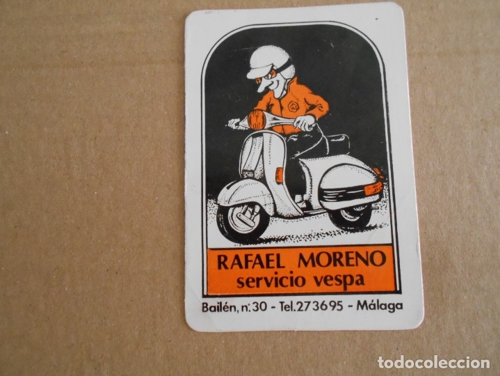 Calendars: calendario  de  bolsillo de  servicio vespa de  malaga  a&ntilde;o 1983
