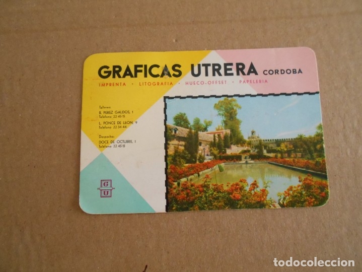 Calendars: calendario  de  bolsillo de  cordoba  graficas  utrera 1964