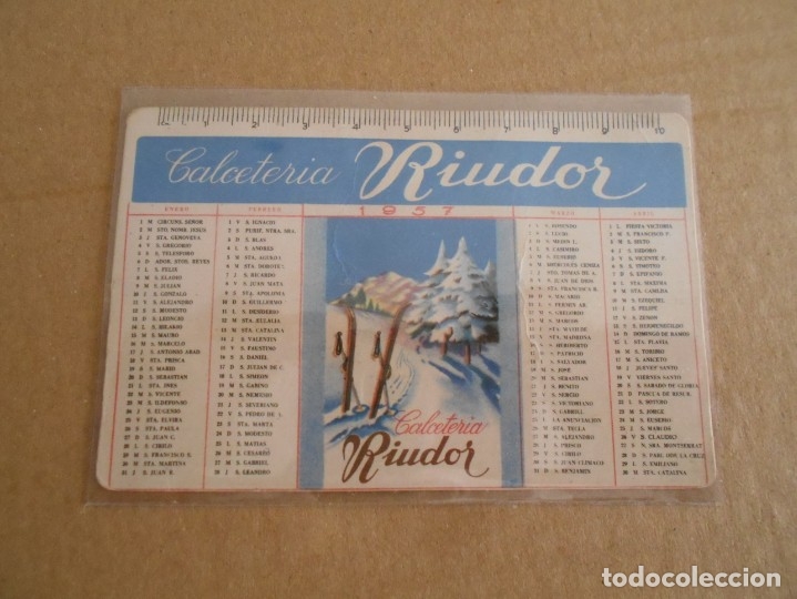 Calendars: calendario de  calceteria riudor 1957 olot