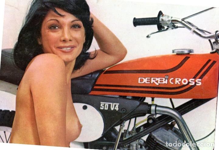 Calendriers: Calendario de bolsillo - Desnudo Femenino Y Motocicleta Derbi Cross 1977
