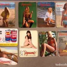Calendarios: DYNAMIC, PRODUCTOS PARA EL AUTOMÓVIL. LOTE 9 CALENDARIOS PUBLICITARIOS DE 1965 A 1976.