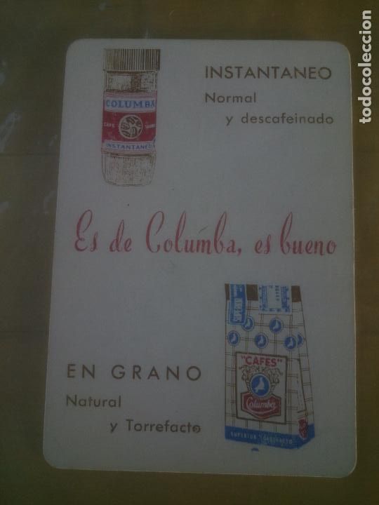 Calendriers: CALENDARIO CAFES COCOLUMBA. A&Ntilde;O 1972.