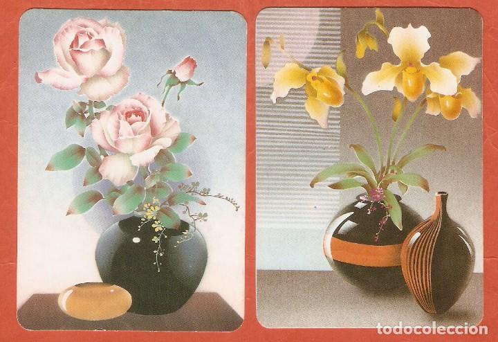 Calendriers: 2 CALENDARIOS BOLSILLO DE SERIE A&Ntilde;O 1992 FLORA - ROSAS Y ORQUIDEAS - PUBLICIDAD - VER FOTO REVERSOS