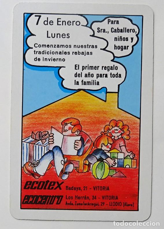 Calendars: CALENDARIO DE FOURNIER , ECOTEX... A&Ntilde;O 1980