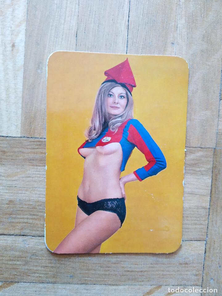 Calendars: CALENDARIO CHICA ER&Oacute;TICA CON CAMISETA DEL FUTBOL CLUB BARCELONA A&Ntilde;O 1977. VER FOTOS