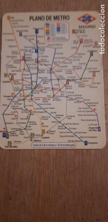 Kalender: 1 CALENDARIO DE ** PLANO DEL METRO DE MADRID. OPTICA ROMA . ** A&Ntilde;O 2001