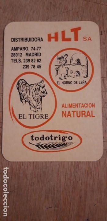 Calendars: 1 CALENDARIO DE ** TODOTRIGO . EL TIGRE ** . . A&Ntilde;O 1990