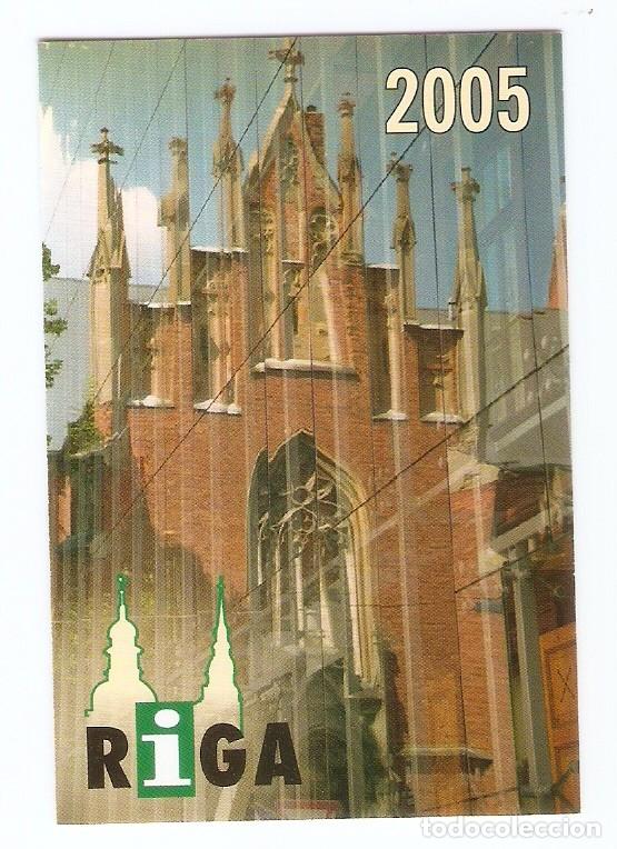 Calendars: CALENDARIO DE BOLSILLO DE LETONIA A&Ntilde;O 2005 TURISMO - CATEDRAL DE RIGA - VER FOTO REVERSO