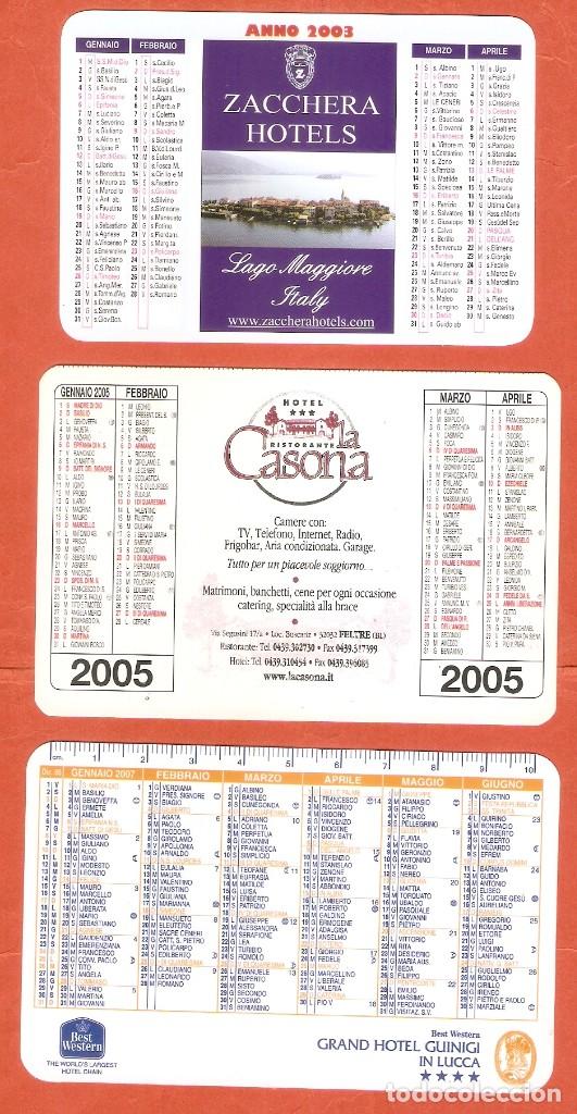 Calendriers: 3 CALENDARIOS DE BOLSILLO DE ITALIA A&Ntilde;OS 2003 - 2007 TURISMO - HOTELES