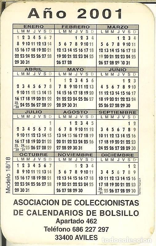 Calendarios: CALENDARIO DE BOLSILLO - 2001 - ACCB - DESNUDO - Foto 2