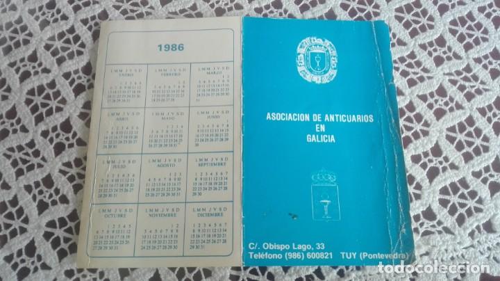 Calendriers: Asociaci&oacute;n de anticuarios en Galicia 1986