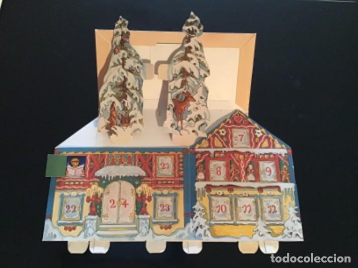Calendriers: Antiguo calendario de adviento tridimensional alem&aacute;n replica del Primero en 3D realizado en 1925