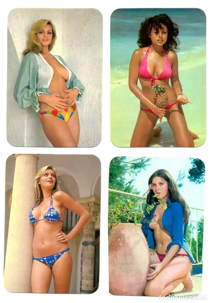 Kalender: 4 CALENDARIOS DE BOLSILLO MUJERES SEXYS - DESNUDO FEMENINO - EROTISMO FEMENINO - 1977 REF 77-13