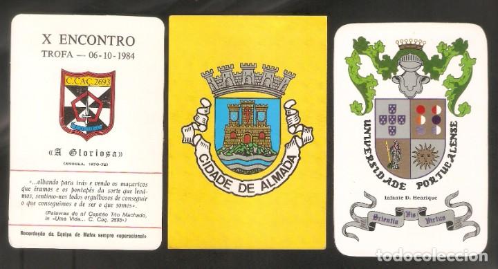 Calendars: 3 CALENDARIOS DE BOLSILLO PORTUGAL A&Ntilde;OS 1985 - 89 HER&Aacute;LDICA - ESCUDOS - VER FOTO REVERSOS