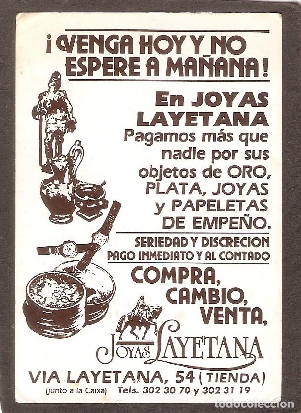 Calendars: CALENDARIO DE BOLSILLO DEL A&Ntilde;O 1983 MONEDAS - RELOJES - JOYAS - JOYAS LAYETANA - VER FOTO REVERSO