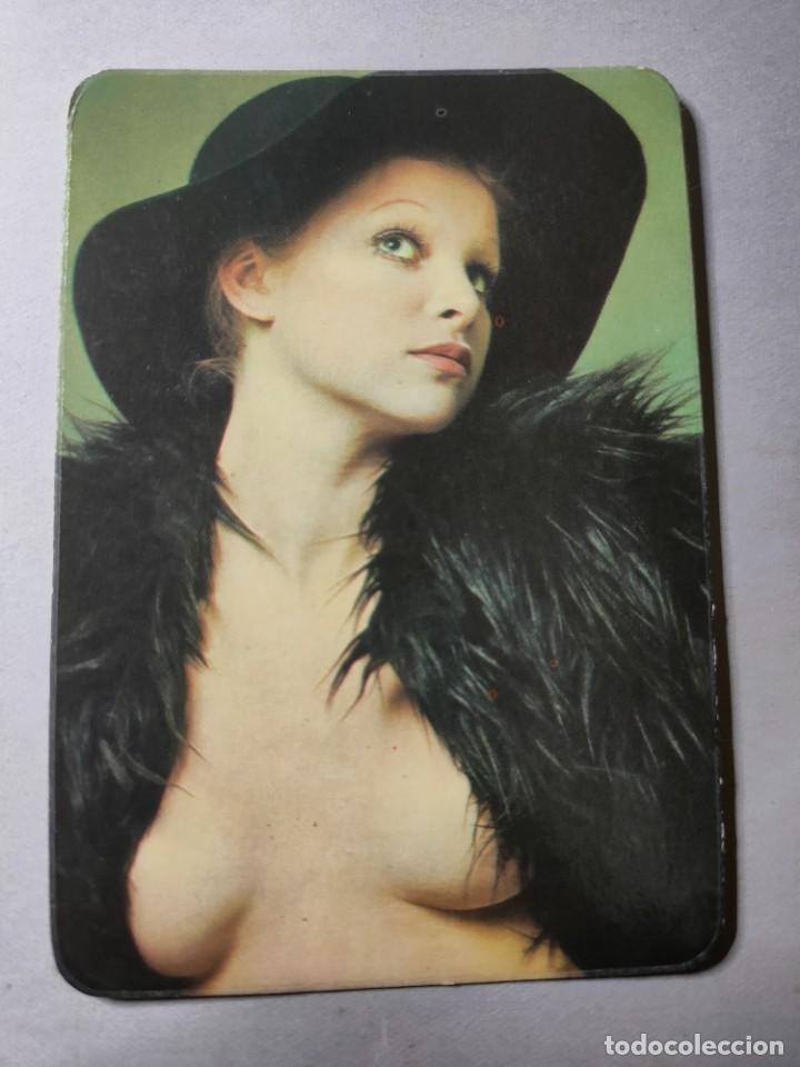 Kalender: Calendario de bolsillo. chica. er&oacute;tico. Publicidad. eavasa Renault Burjassot.. A&ntilde;o 1975.