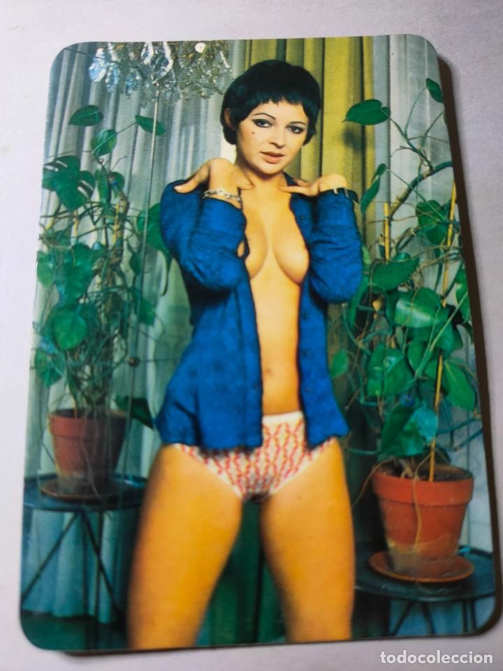 Kalender: Calendario de bolsillo. chica. er&oacute;tico. Carnicer&iacute;a Bernard zurriaga. Valencia.A&ntilde;o 1976
