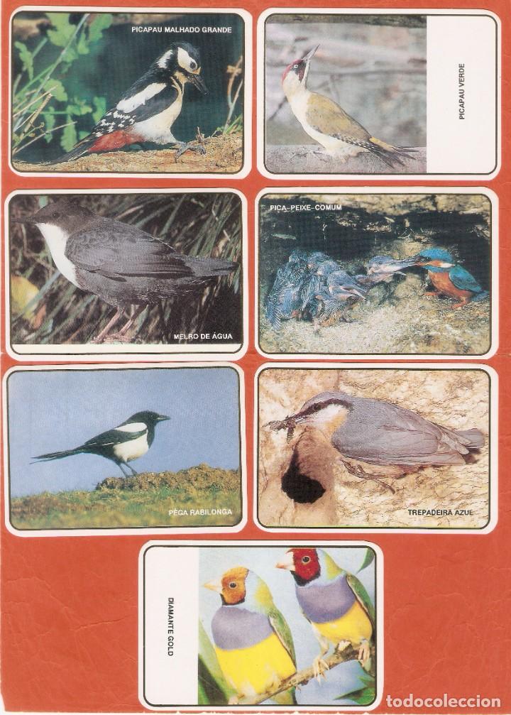 Kalender: 12 CALENDARIOS DE BOLSILLO DE PORTUGAL A&Ntilde;O 1993 FAUNA - AVES - SERIE COMPETA - VER FOTO REVERSOS