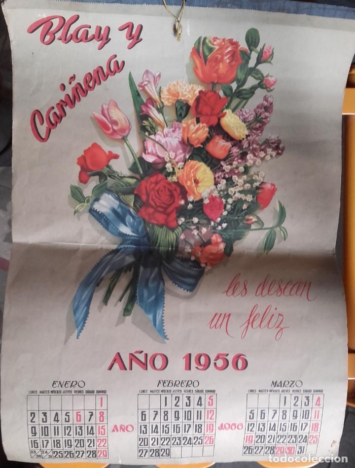 Calendars: Calendario de pared, 1956 Blay y Cari&ntilde;ena, IGE, especies