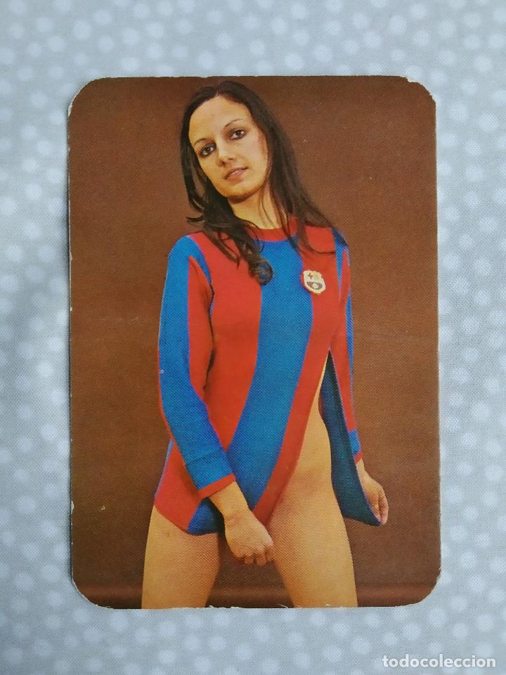 CALENDARIO CHICA EROTICA CON CAMISETA DEL FUTBOL CLUB BARCELONA AÑO 1977. VER FOTOS (Coleccionismo para Adultos - Calendarios)