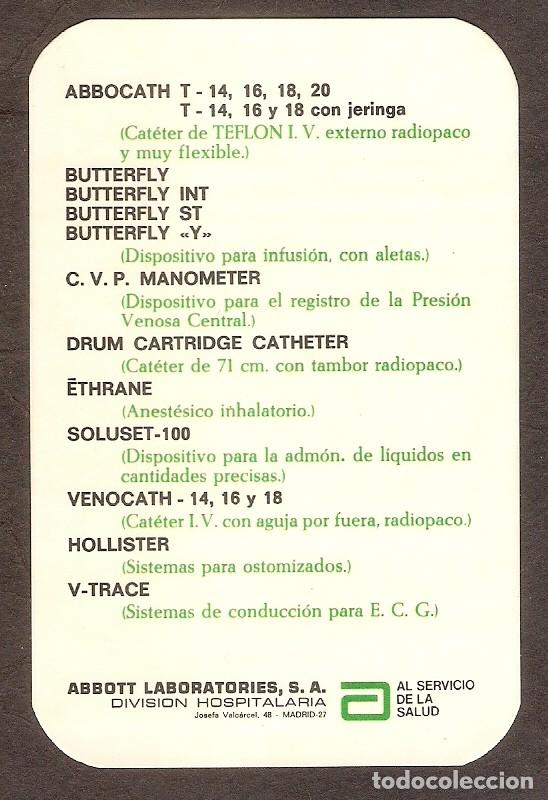 Kalender: CALENDARIO DE BOLSILLO A&Ntilde;O 1977 MEDICAMENTOS - LABORATORIOS ABBOTT - VER FOTO DE REVERSO