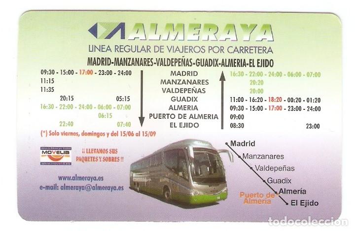 Calendriers: CALENDARIO DE BOLSILLO PUBLICITARIO A&Ntilde;O 2007 AUTOBUSES - AUTOCAR - ALMERAYA - VER FOTO REVERSO